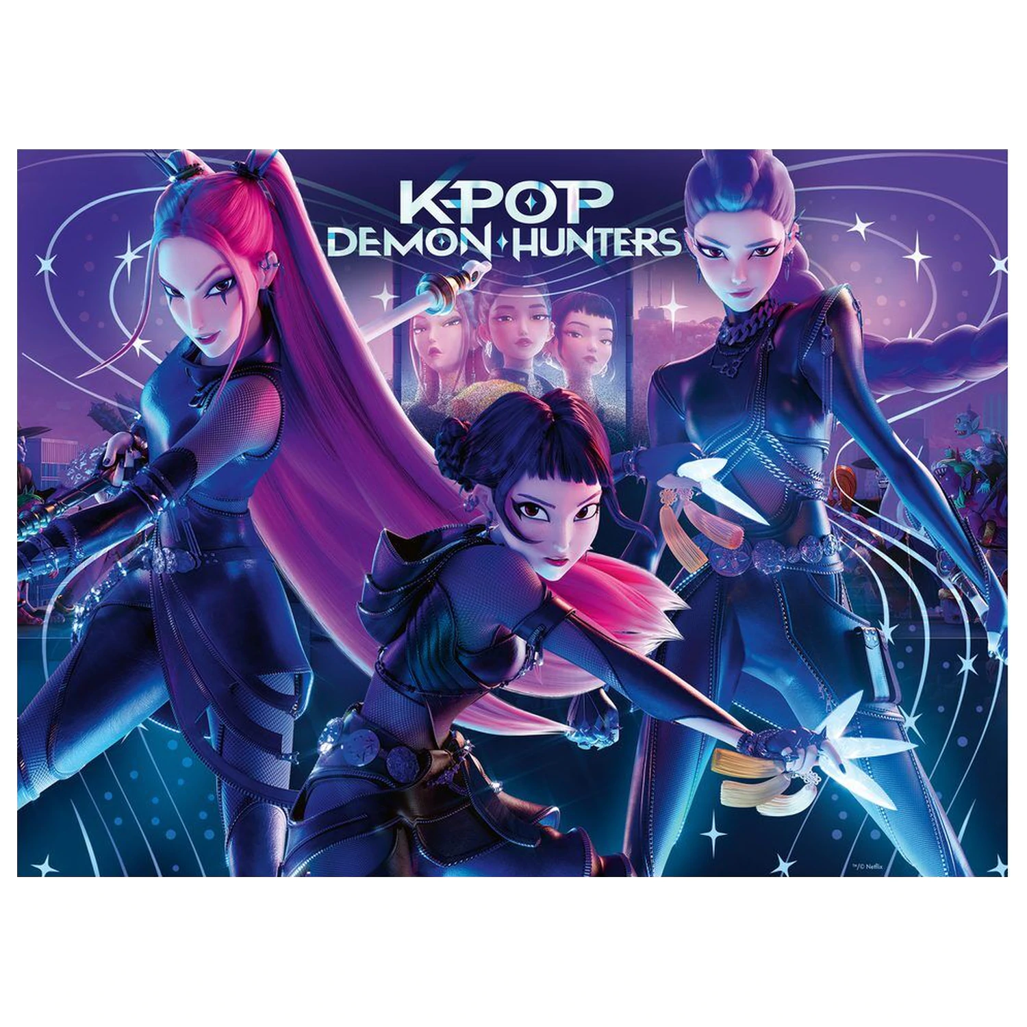 K-Pop Demon Hunters Rumi, Mira & Zoey XXL Puzzle 300 Teile Produktfoto