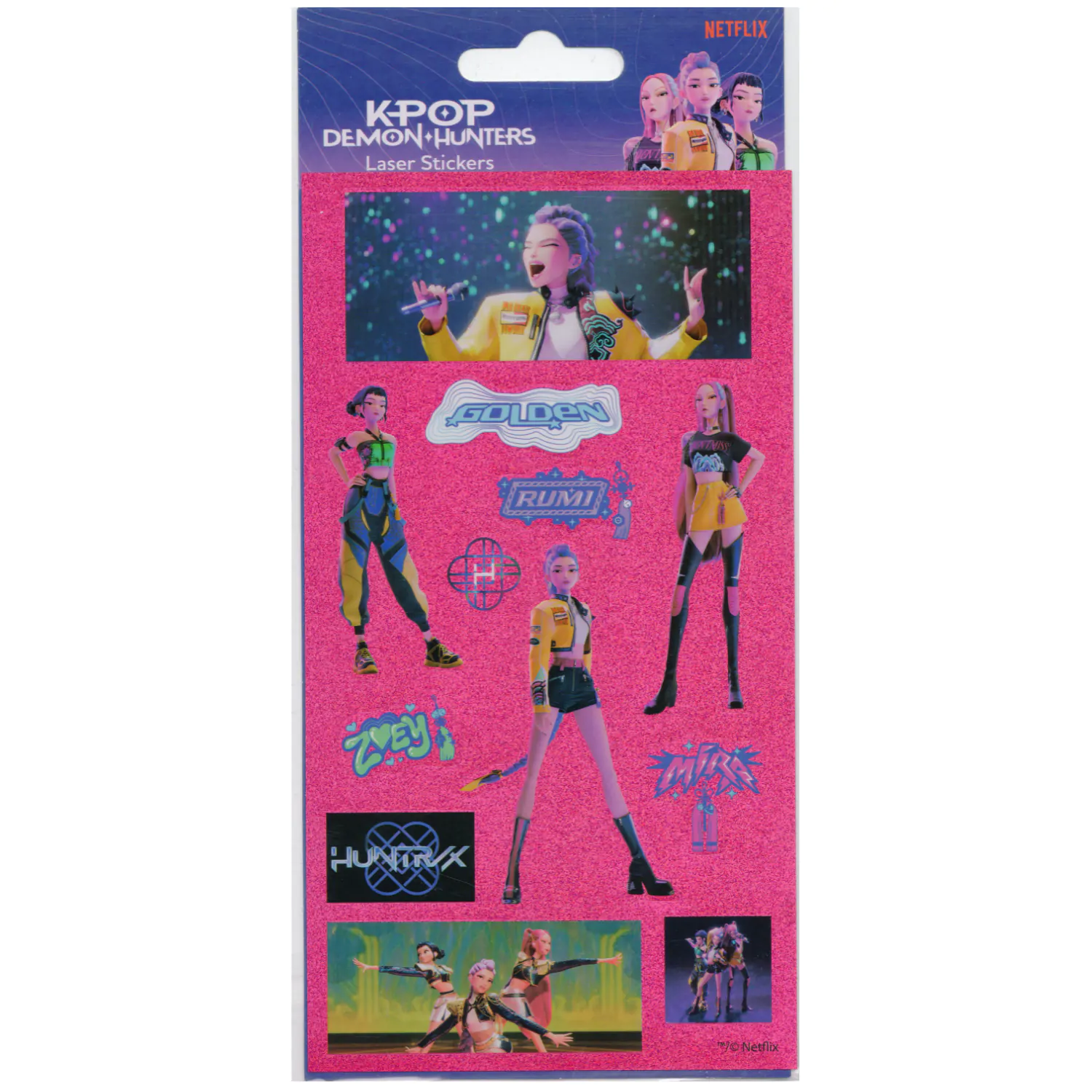 K-pop Demon Slayer Hunter X Golden Hologramm-Sticker Produktfoto