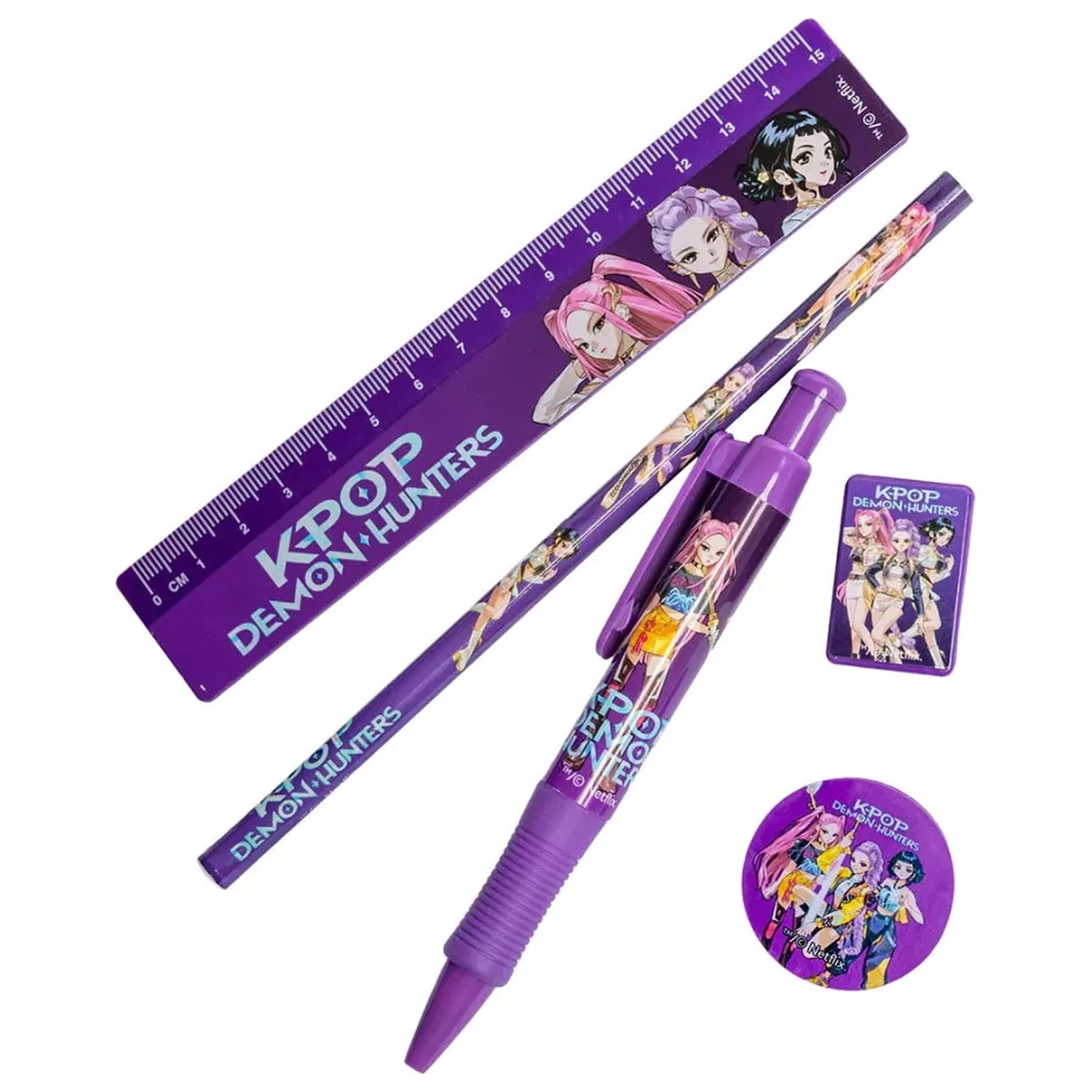 K-pop Demon Hunters Purple Schreibwarenset 5 Stck Produktfoto