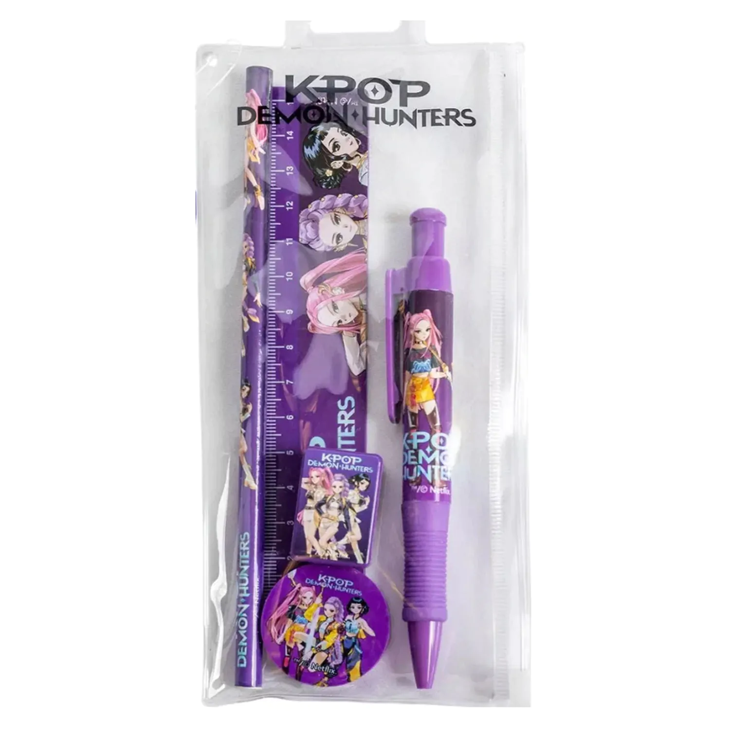 K-pop Demon Hunters Purple Schreibwarenset 5 Stck Produktfoto