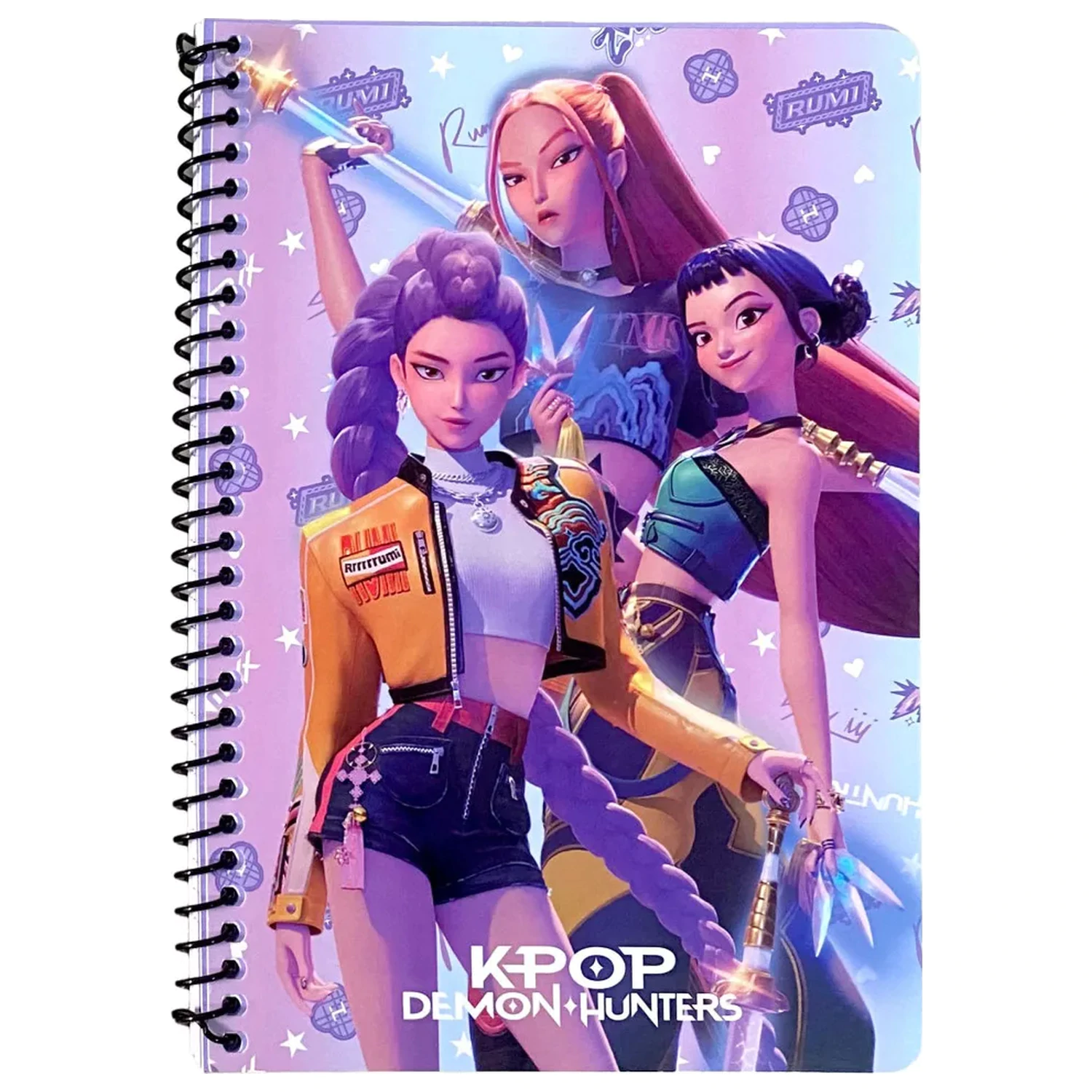 K-pop Demon Hunters Warrior Trio B/5 liniertes Spiralnotizbuch 70 Blatt Produktfoto