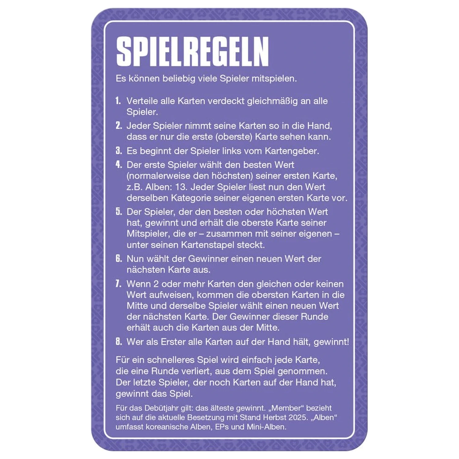 K-Pop Karten Spiel Top Trumps *deutsche Version* Produktfoto