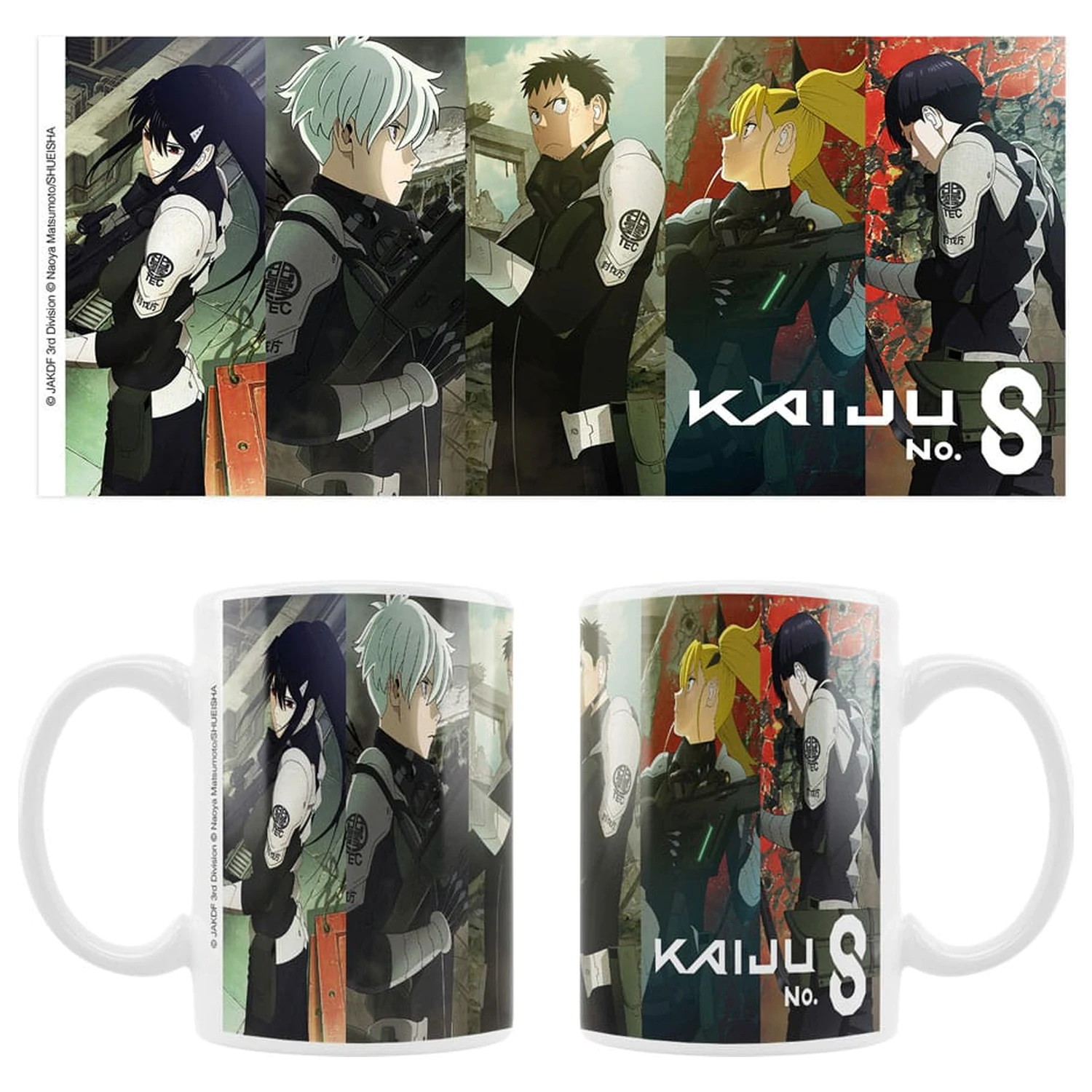 Kaiju No. 8 Keramiktasse Mina, Reno, Kafka, Kikoru, Hoshina Produktfoto