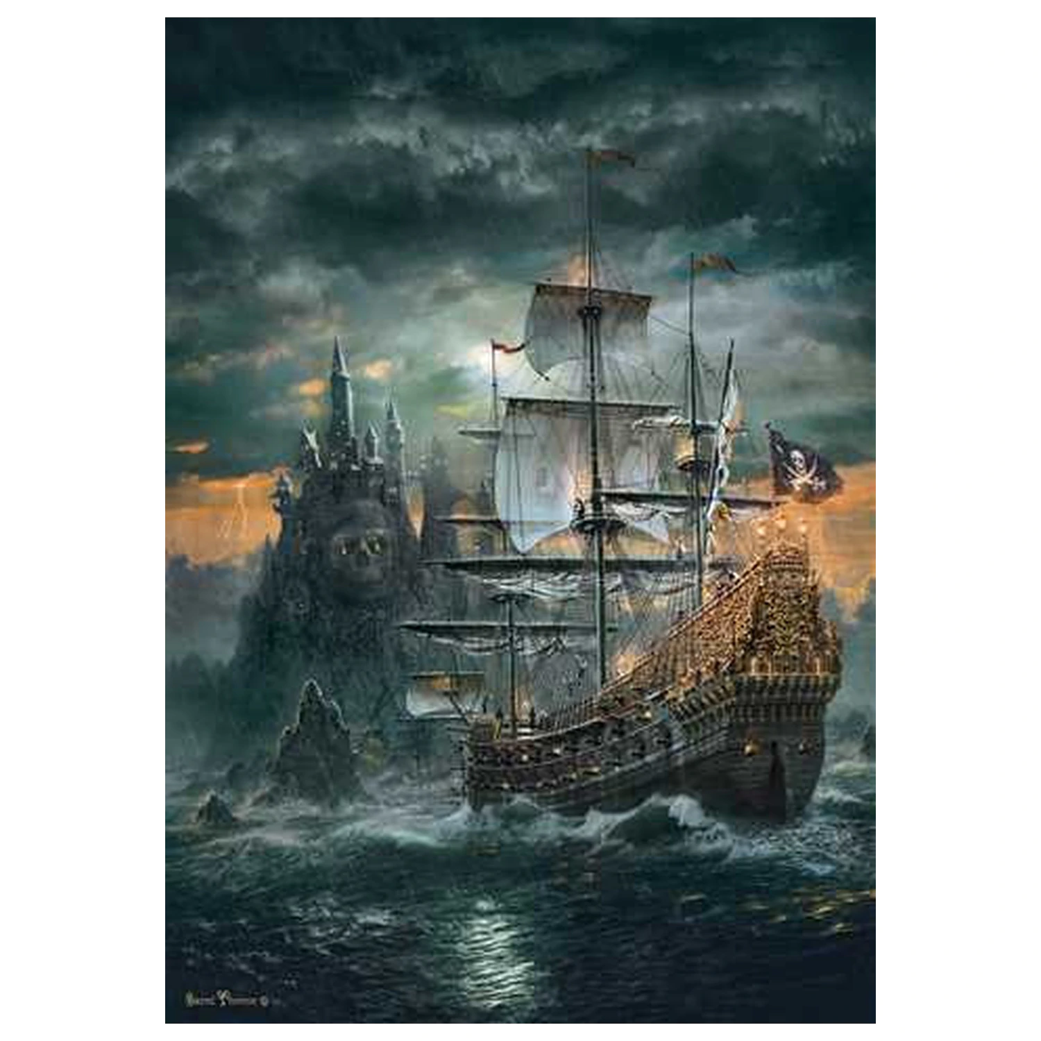 Pirate Ship Haunted Seas 1500-Teile-Puzzle Produktfoto