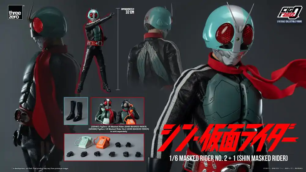 Kamen Rider FigZero Actionfigur 1/6 Masked Rider No.2+1 (Shin Masked Rider) 32 cm termékfotó