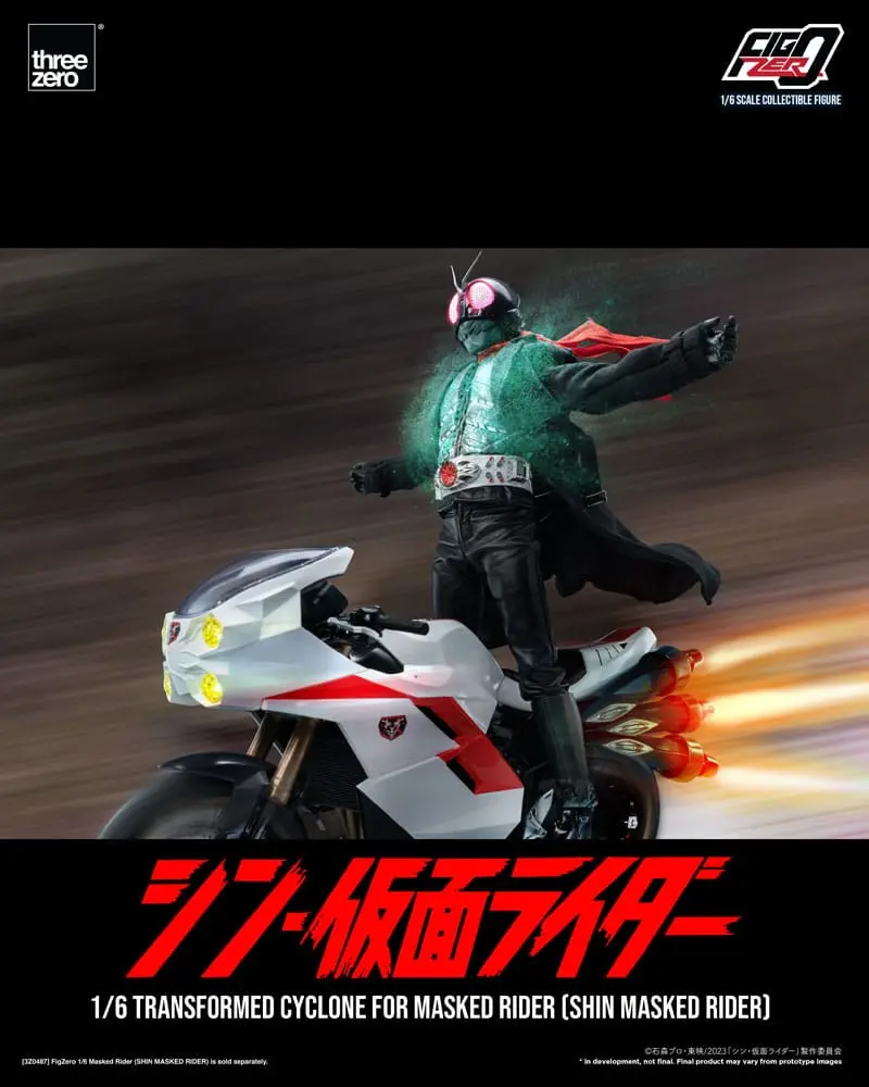 Kamen Rider FigZero Fahrzeug 1/6 Transformed Cyclone for Shin Masked Rider 35 cm Produktfoto