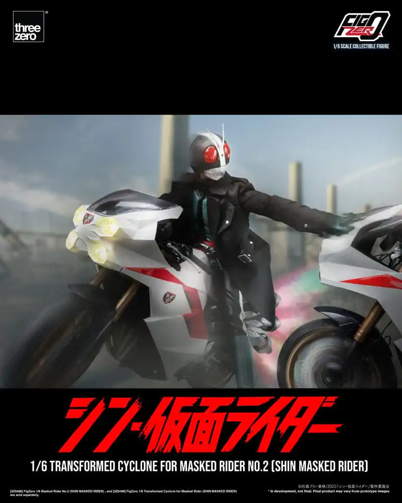 Kamen Rider FigZero Fahrzeug 1/6 Transformed Cyclone for Shin Masked Rider No. 2 35 cm Produktfoto