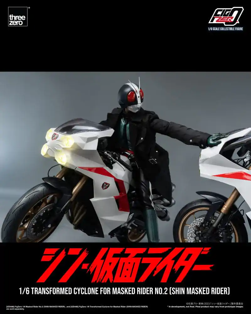 Kamen Rider FigZero Fahrzeug 1/6 Transformed Cyclone for Shin Masked Rider No. 2 35 cm Produktfoto