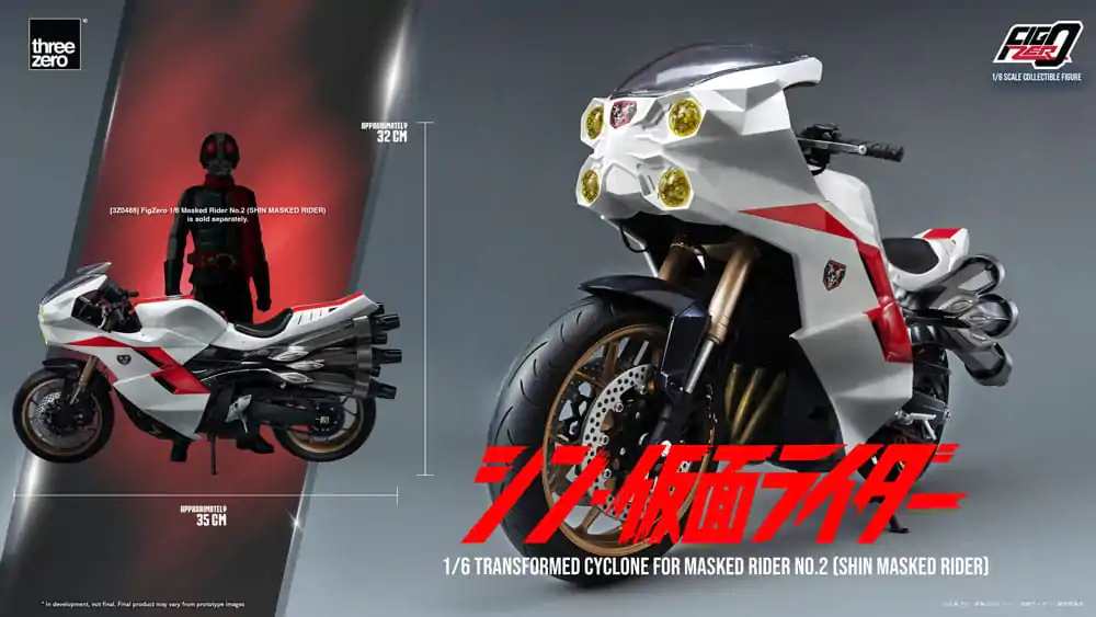 Kamen Rider FigZero Fahrzeug 1/6 Transformed Cyclone for Shin Masked Rider No. 2 35 cm Produktfoto