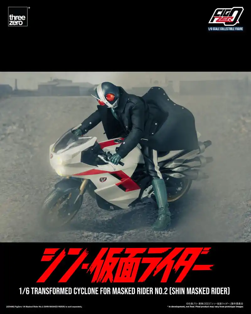 Kamen Rider FigZero Fahrzeug 1/6 Transformed Cyclone for Shin Masked Rider No. 2 35 cm Produktfoto