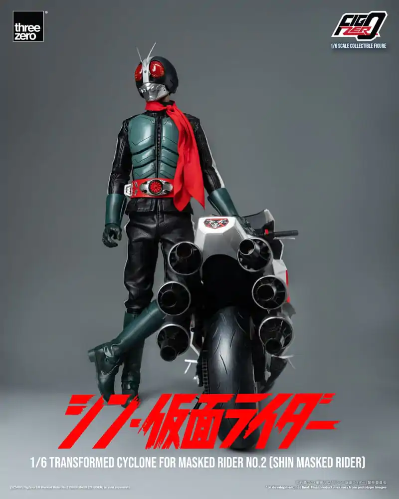 Kamen Rider FigZero Fahrzeug 1/6 Transformed Cyclone for Shin Masked Rider No. 2 35 cm Produktfoto