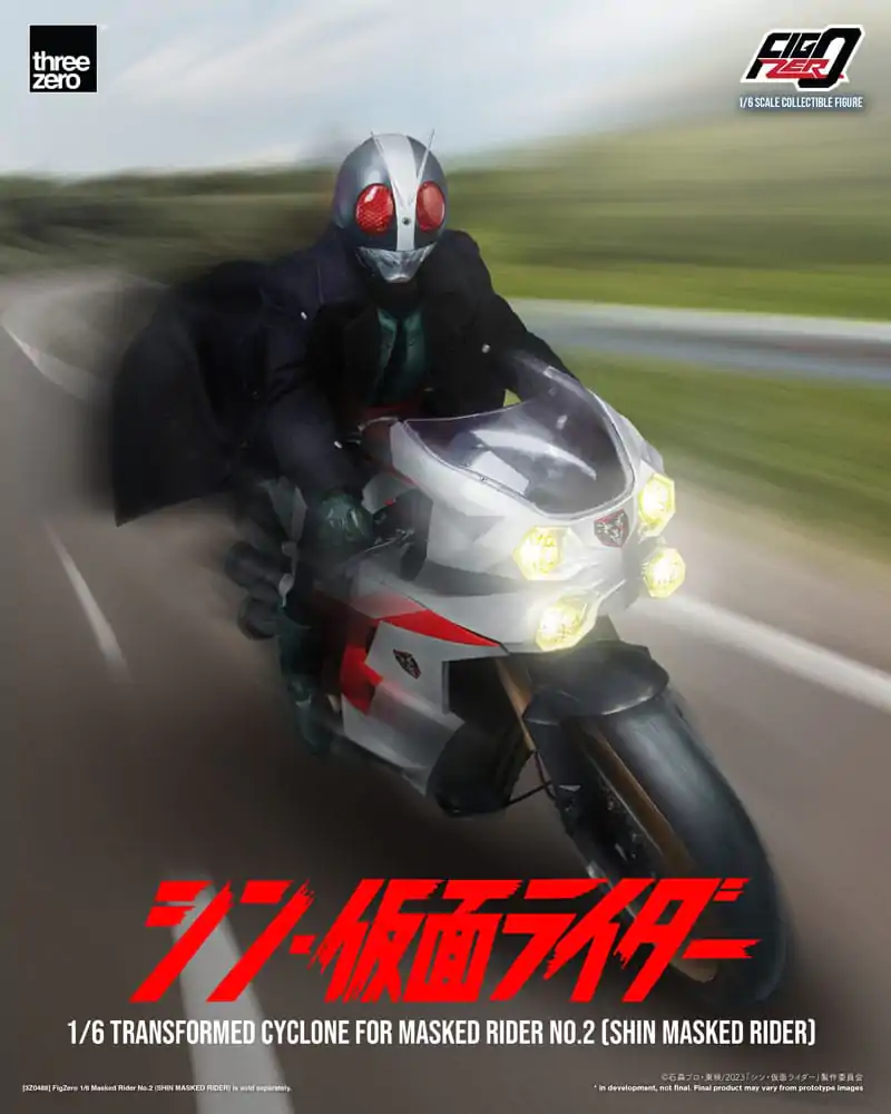 Kamen Rider FigZero Fahrzeug 1/6 Transformed Cyclone for Shin Masked Rider No. 2 35 cm Produktfoto