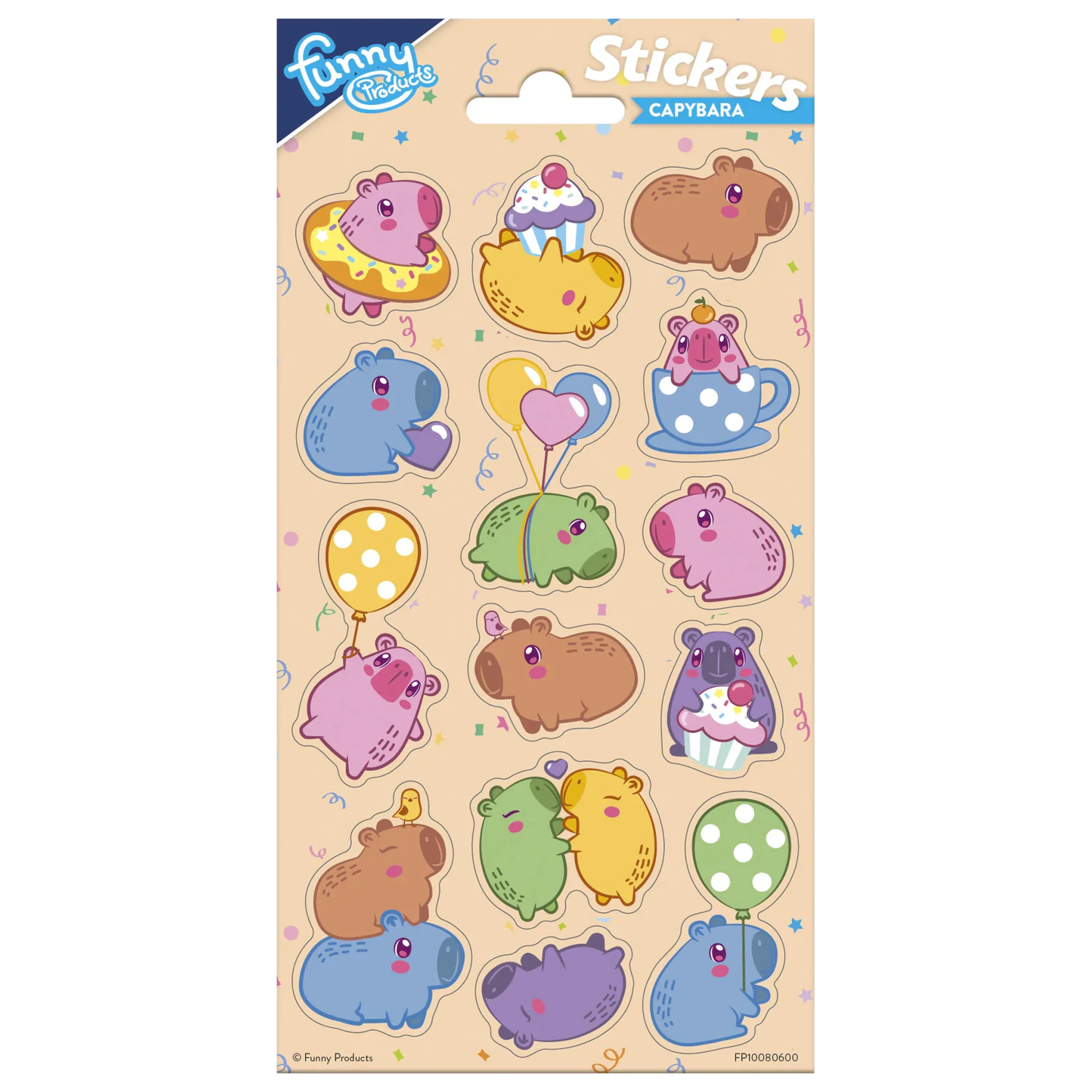 Capybara Ballon Aufkleber Produktfoto
