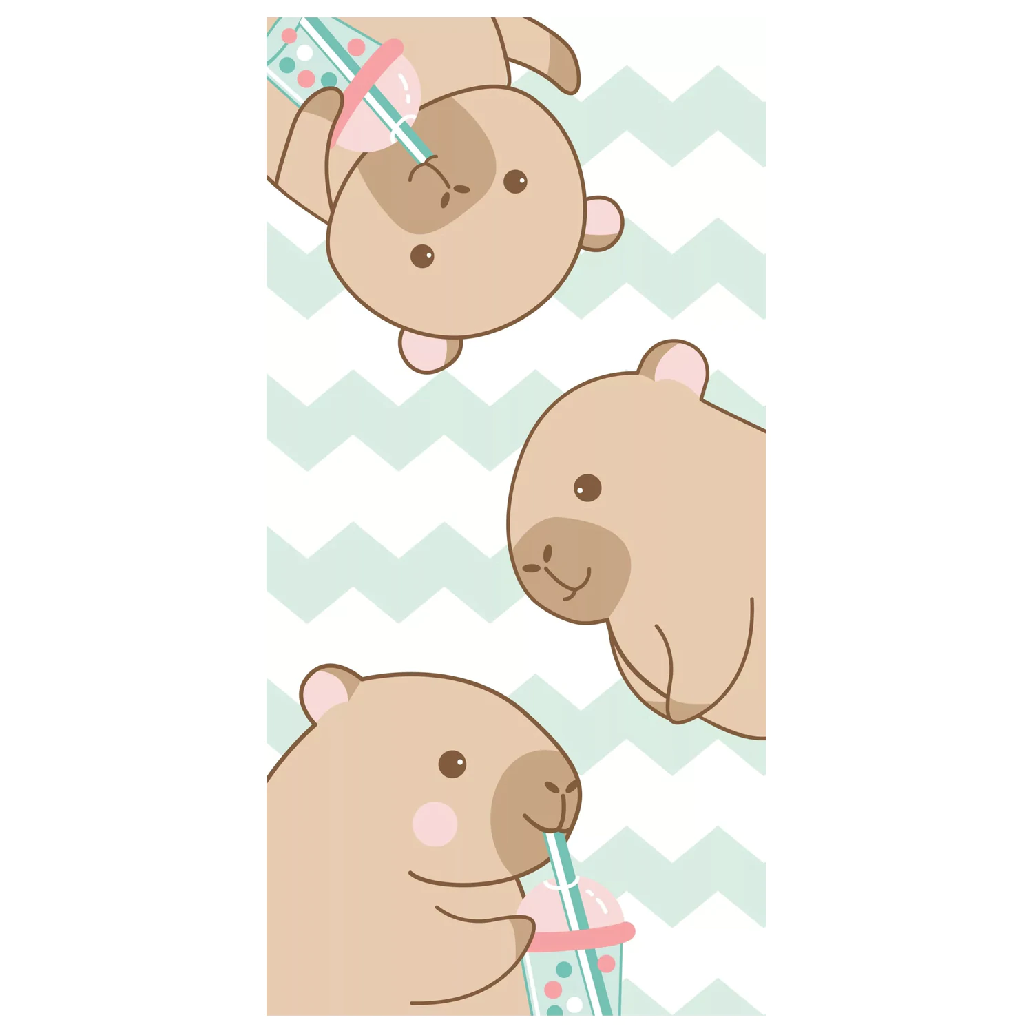 Capybara Bubble Handtuch 70x140cm Produktfoto