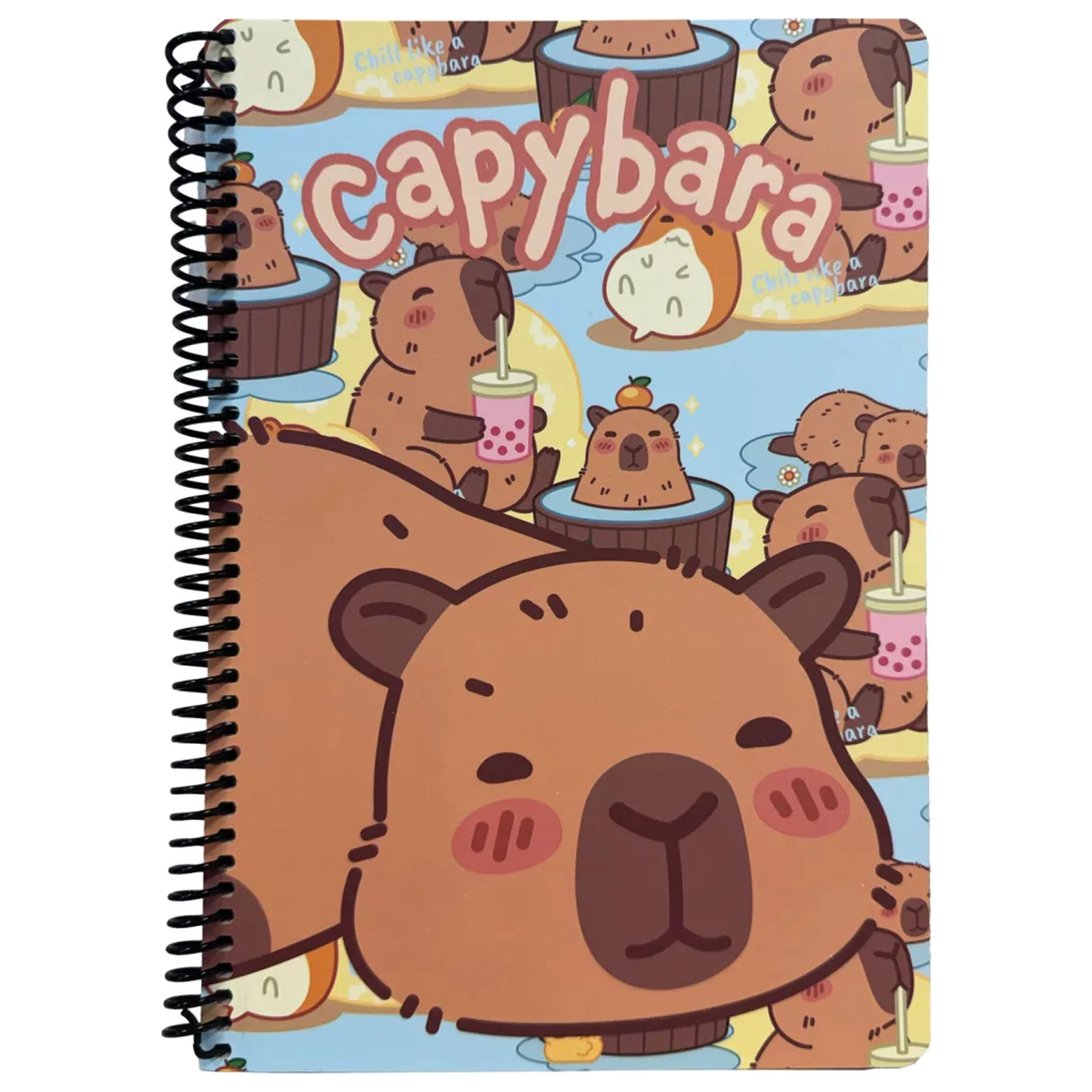 Capybara Chill B/5 liniertes Spiralnotizbuch 70 Blätter Produktfoto