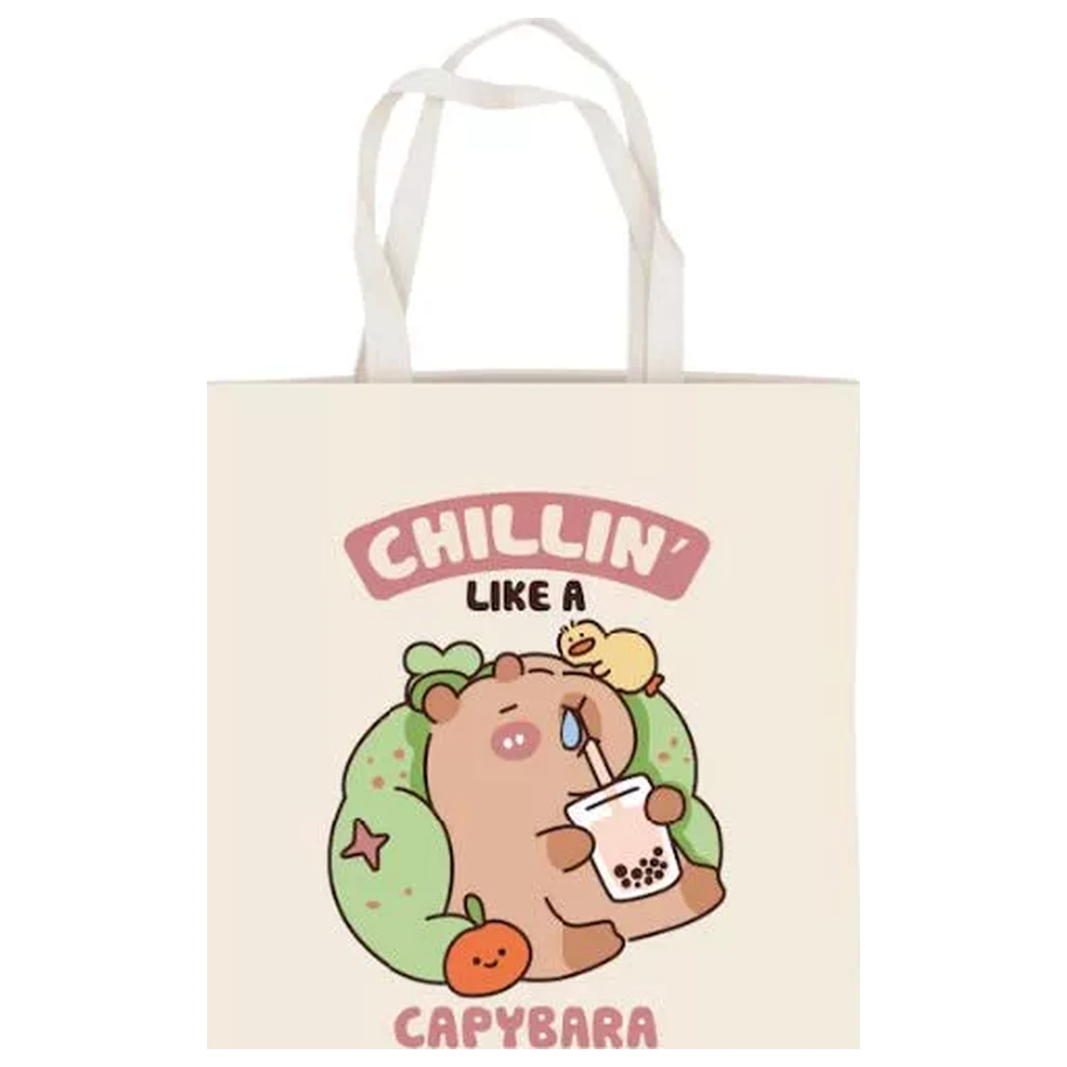 Capybara Chillin' Canvas Tragetasche, Einkaufstasche 44 cm Produktfoto