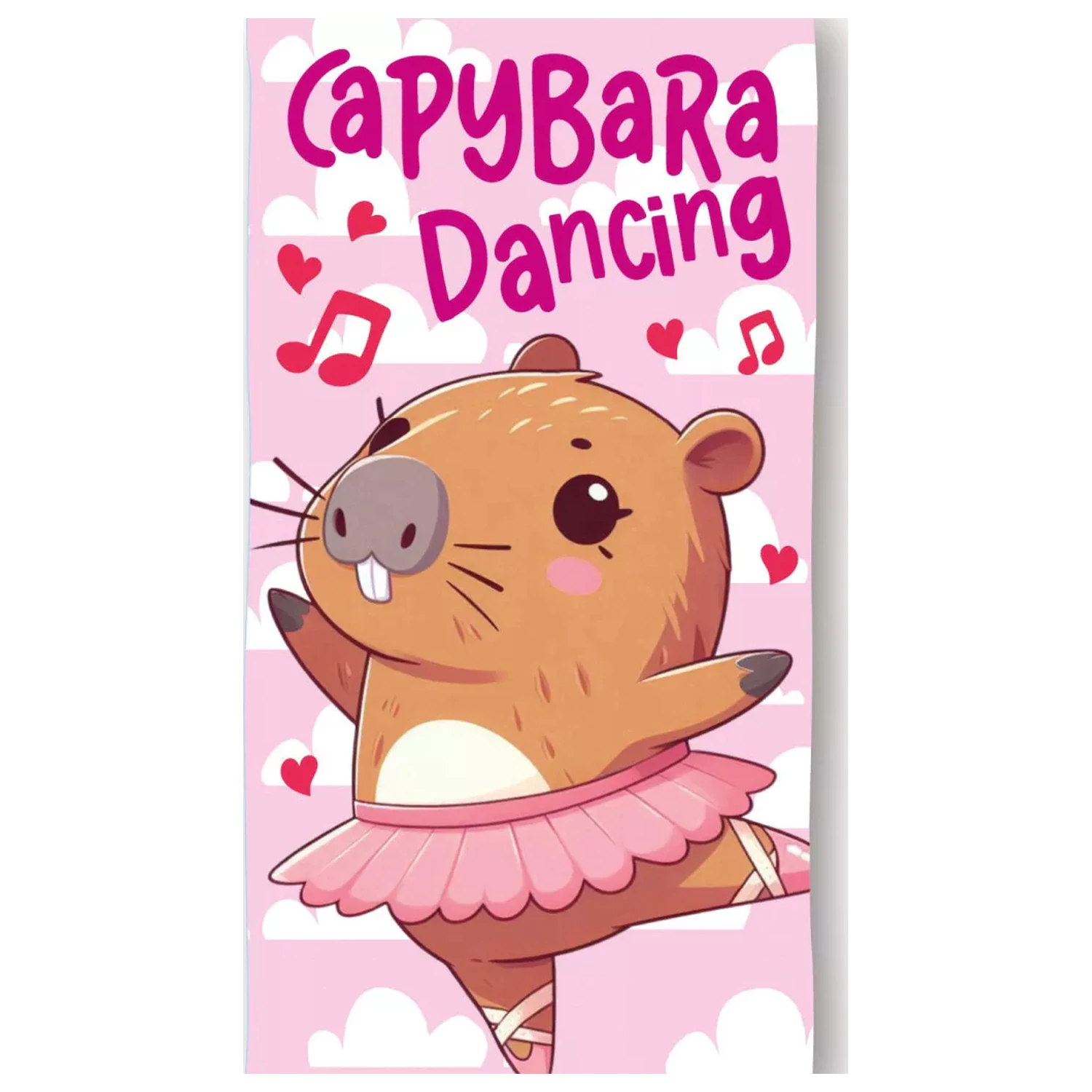Capybara Dancing Handtuch 70x140cm Produktfoto