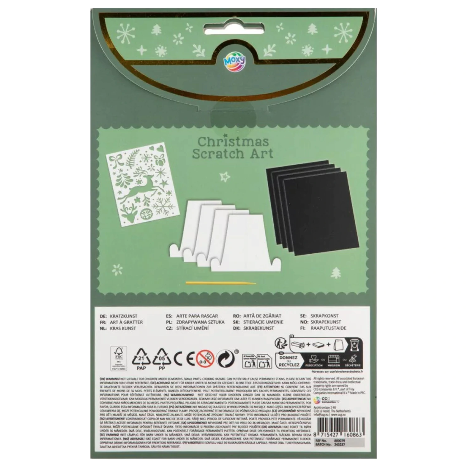 Christmas Rainbow Scratch Art Kit Produktfoto