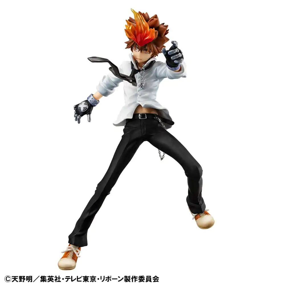 Katekyo Hitman Reborn! G.E.M. Series PVC Statue Tsunayoshi Sawada & Kyoya Hibari & Reborn Set 21 cm Produktfoto