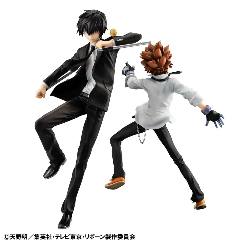 Katekyo Hitman Reborn! G.E.M. Series PVC Statue Tsunayoshi Sawada & Kyoya Hibari & Reborn Set 21 cm Produktfoto