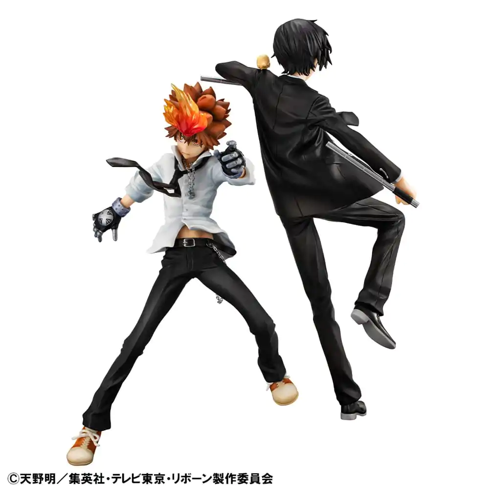 Katekyo Hitman Reborn! G.E.M. Series PVC Statue Tsunayoshi Sawada & Kyoya Hibari & Reborn Set 21 cm Produktfoto