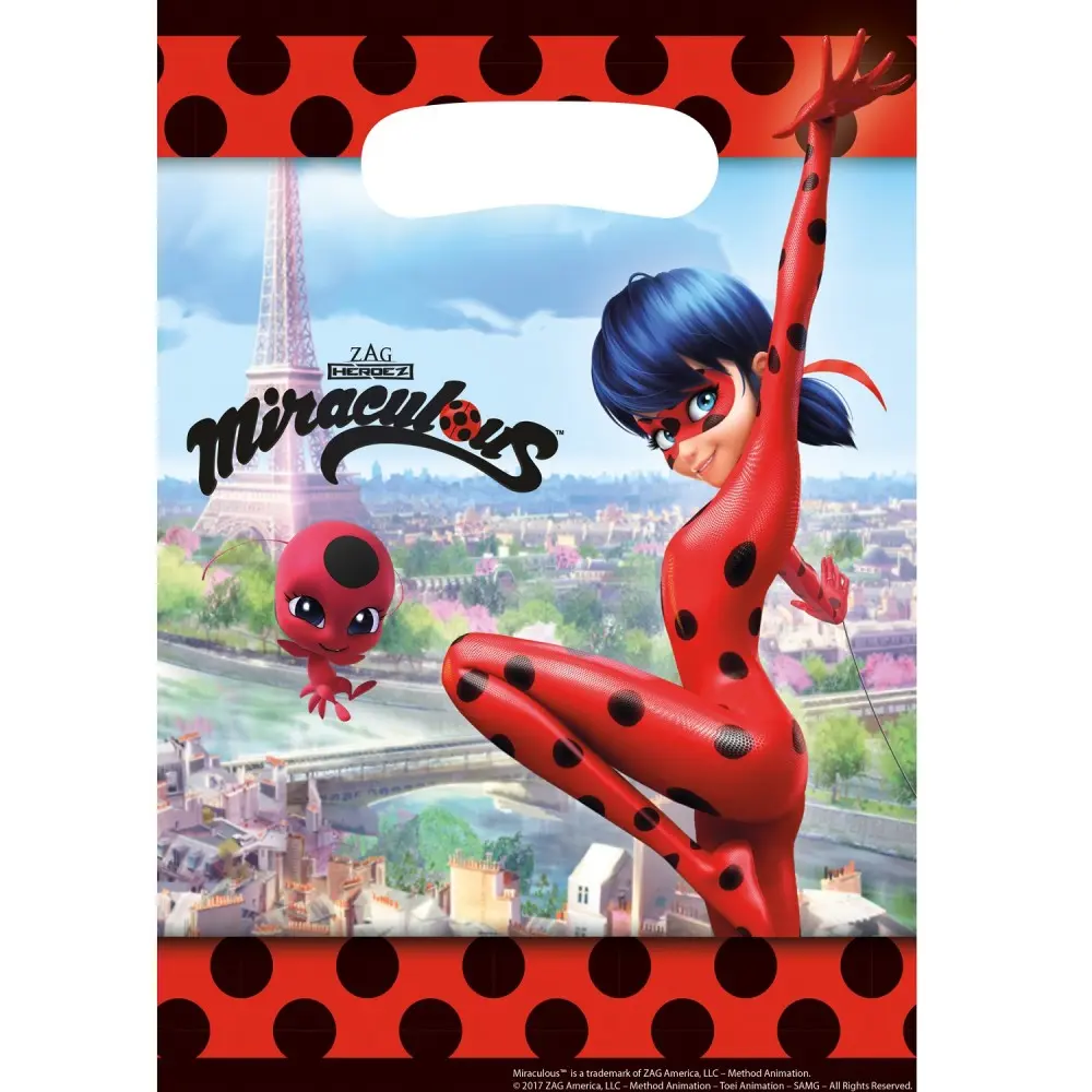 Miraculous Ladybug and Cat Noir Adventures Geschenktasche 8er-Pack Produktfoto