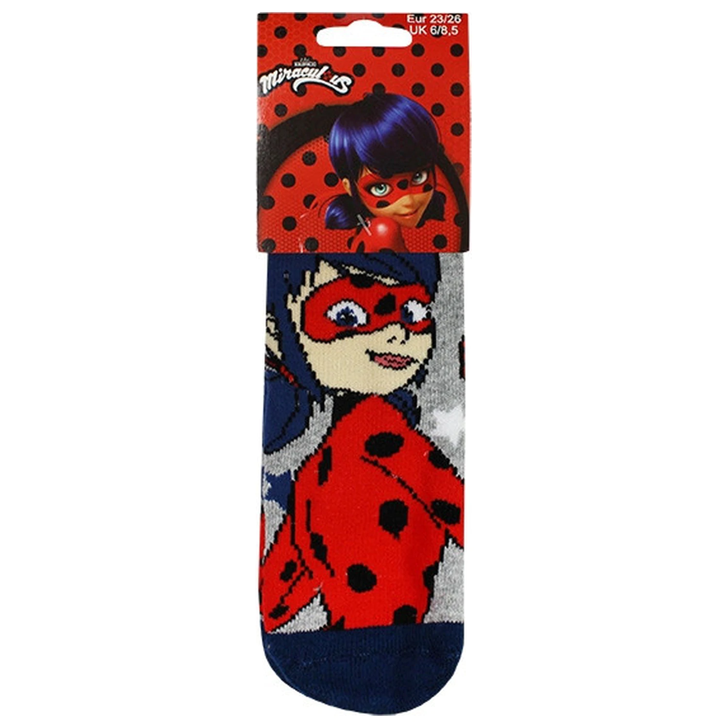 Miraculous: Tales of Ladybug & Cat Noir Adventures Grey Kid Dicke Anti-Rutsch-Socken 31/34 Produktfoto