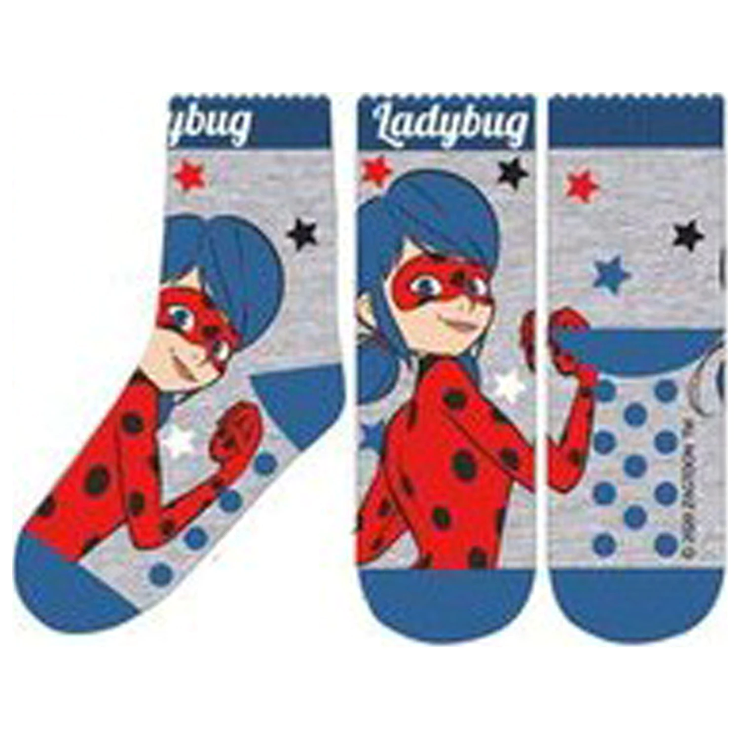 Miraculous: Tales of Ladybug & Cat Noir Adventures Grey Kid Dicke Anti-Rutsch-Socken 31/34 Produktfoto