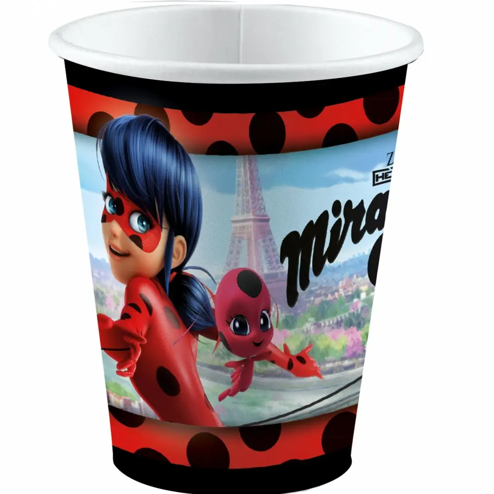 Miraculous Ladybug and Cat Noir Adventures Papierbecher 8 Stück 250 ml Produktfoto