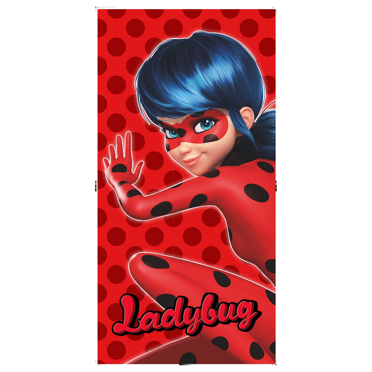 Miraculous Ladybug and Cat Noir Adventures Rote Punkte Handtuch Produktfoto