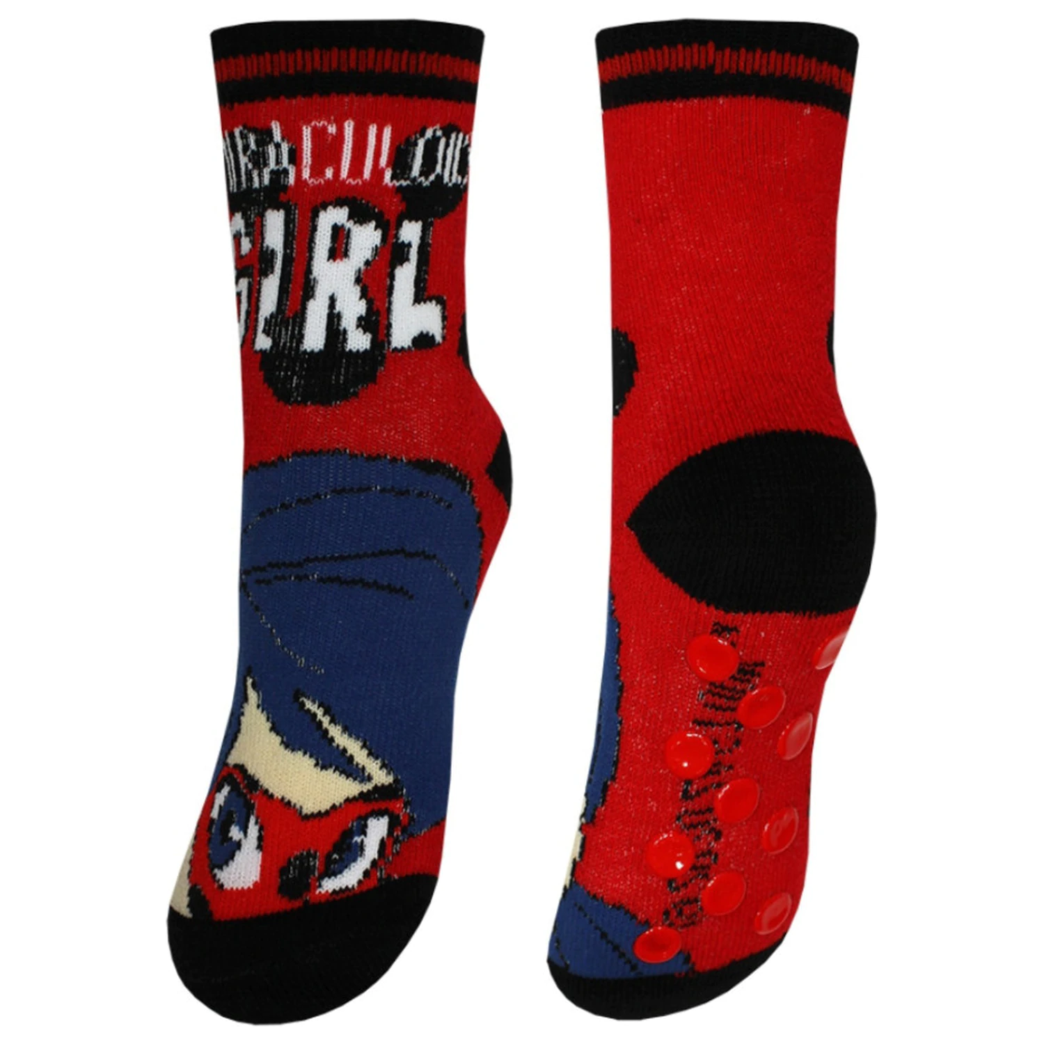 Miraculous: Tales of Ladybug & Cat Noir Adventures Red Hero Kinder Dicke rutschfeste Socken 23/26 Produktfoto