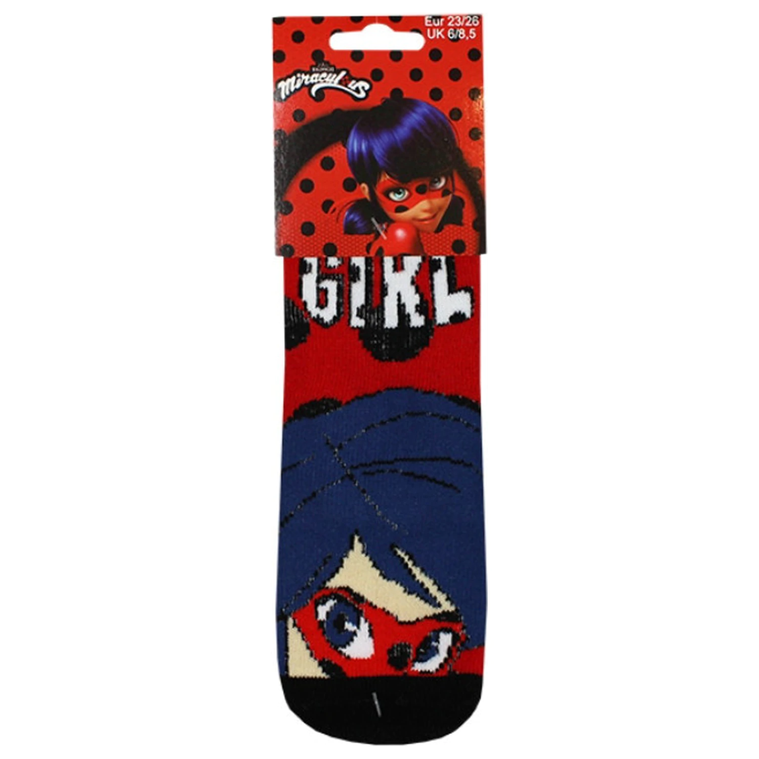 Miraculous: Tales of Ladybug & Cat Noir Roter Held Kinder dicke Anti-Rutsch Socken 31/34 Produktfoto