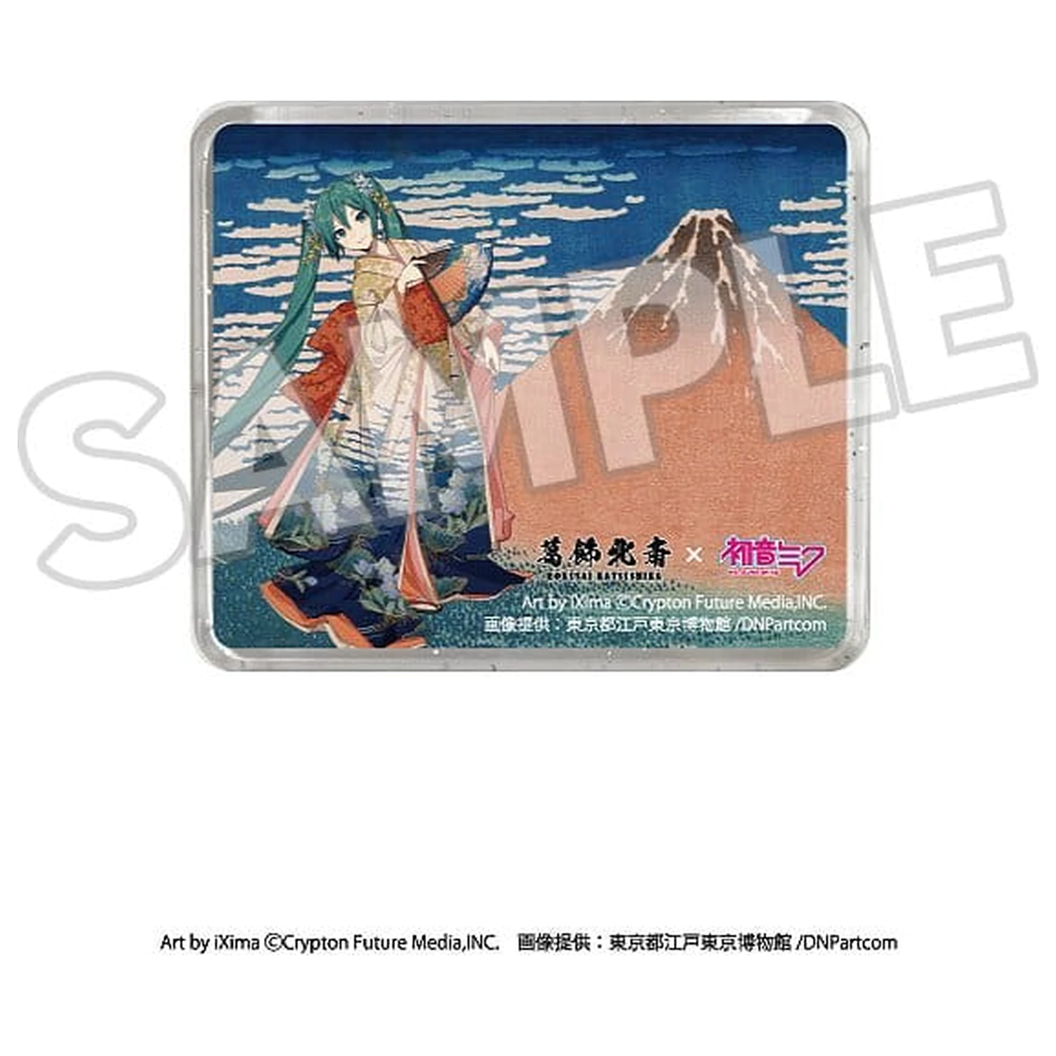 Katsushika Hokusai x Hatsune Miku 3D Magnet Dreiunddreißig Ansichten des Berges Fuji Fine Wind, Clear Morning Produktfoto