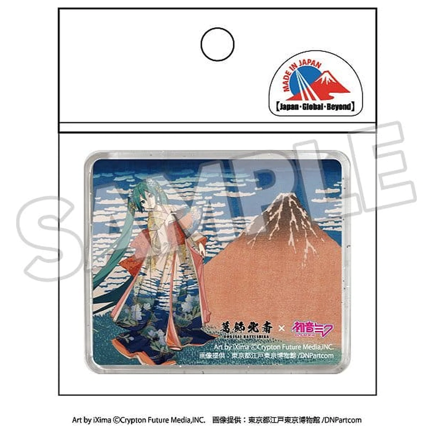 Katsushika Hokusai x Hatsune Miku 3D Magnet Dreiunddreißig Ansichten des Berges Fuji Fine Wind, Clear Morning Produktfoto