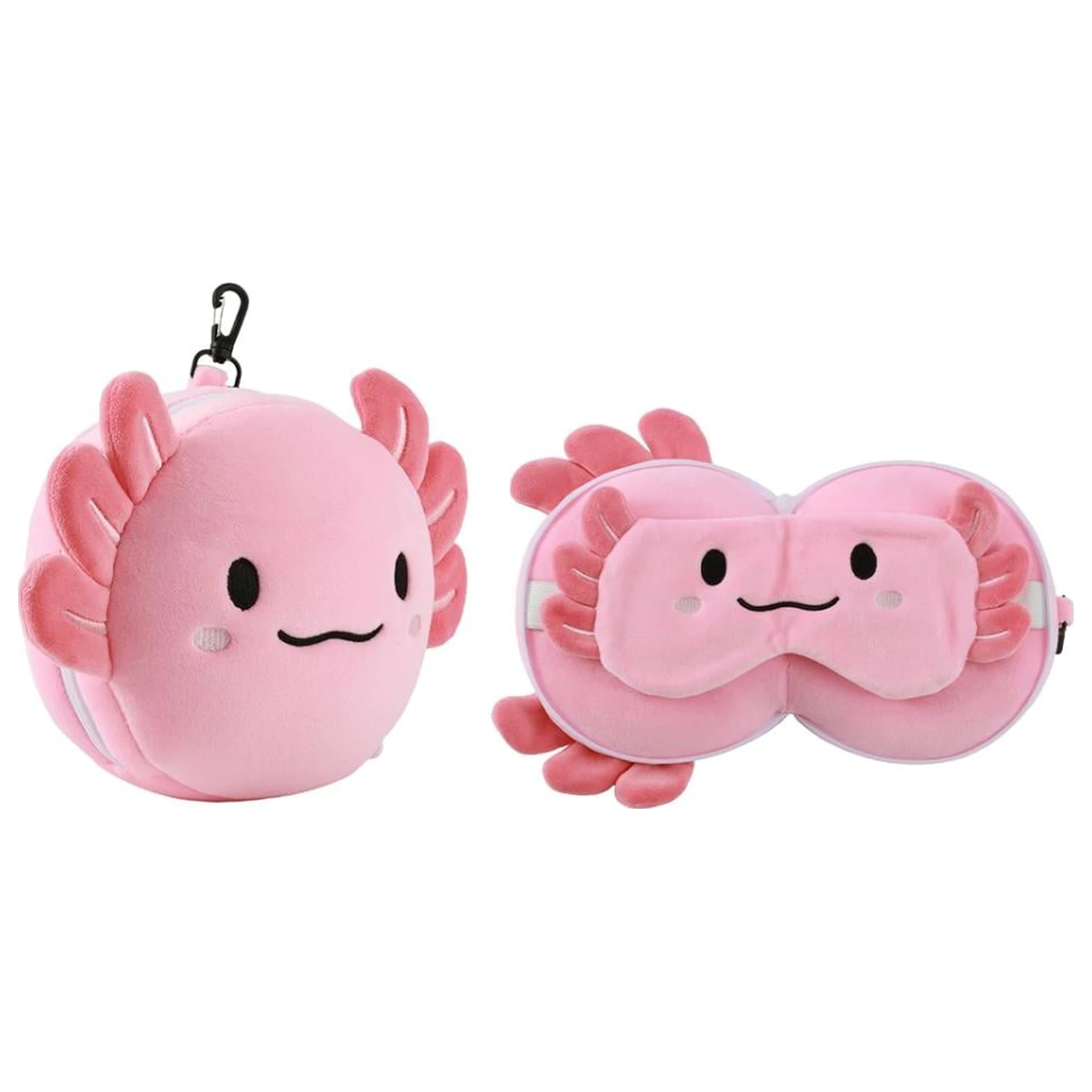 KAWAII Axolotly Kissen mit Schlafmaske Produktfoto