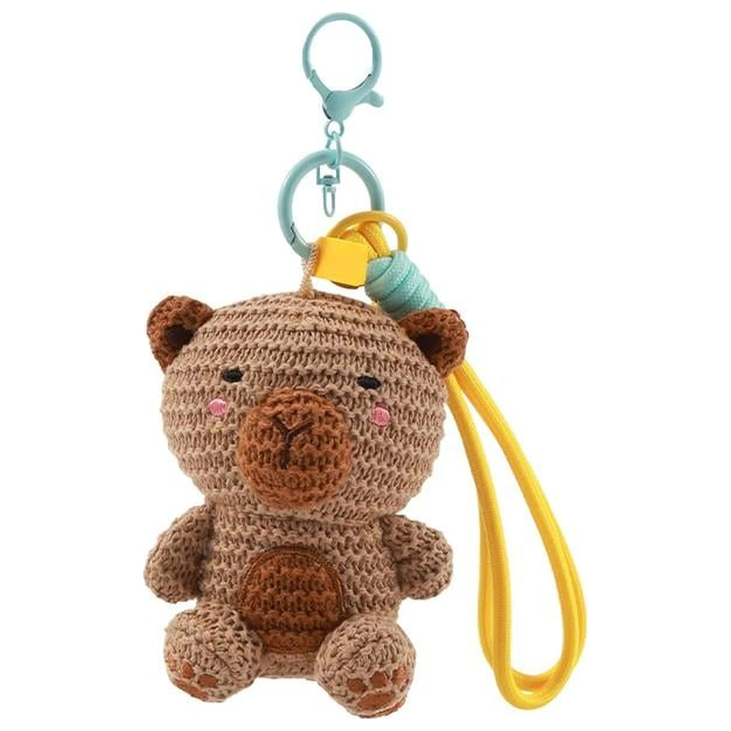 Kawaii Häkel-Capybara Schlüsselanhänger Produktfoto