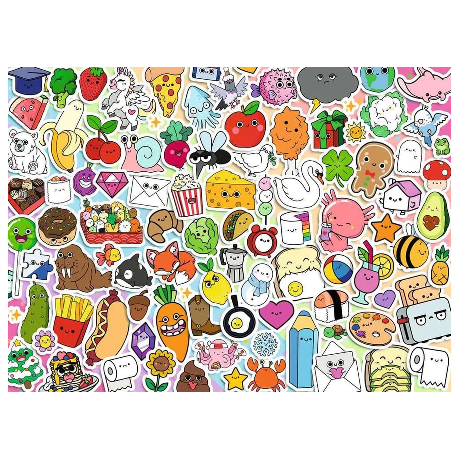 Kawaii Jigsaw Puzzle Cute Kawaii Chaos (500 Teile) Produktfoto