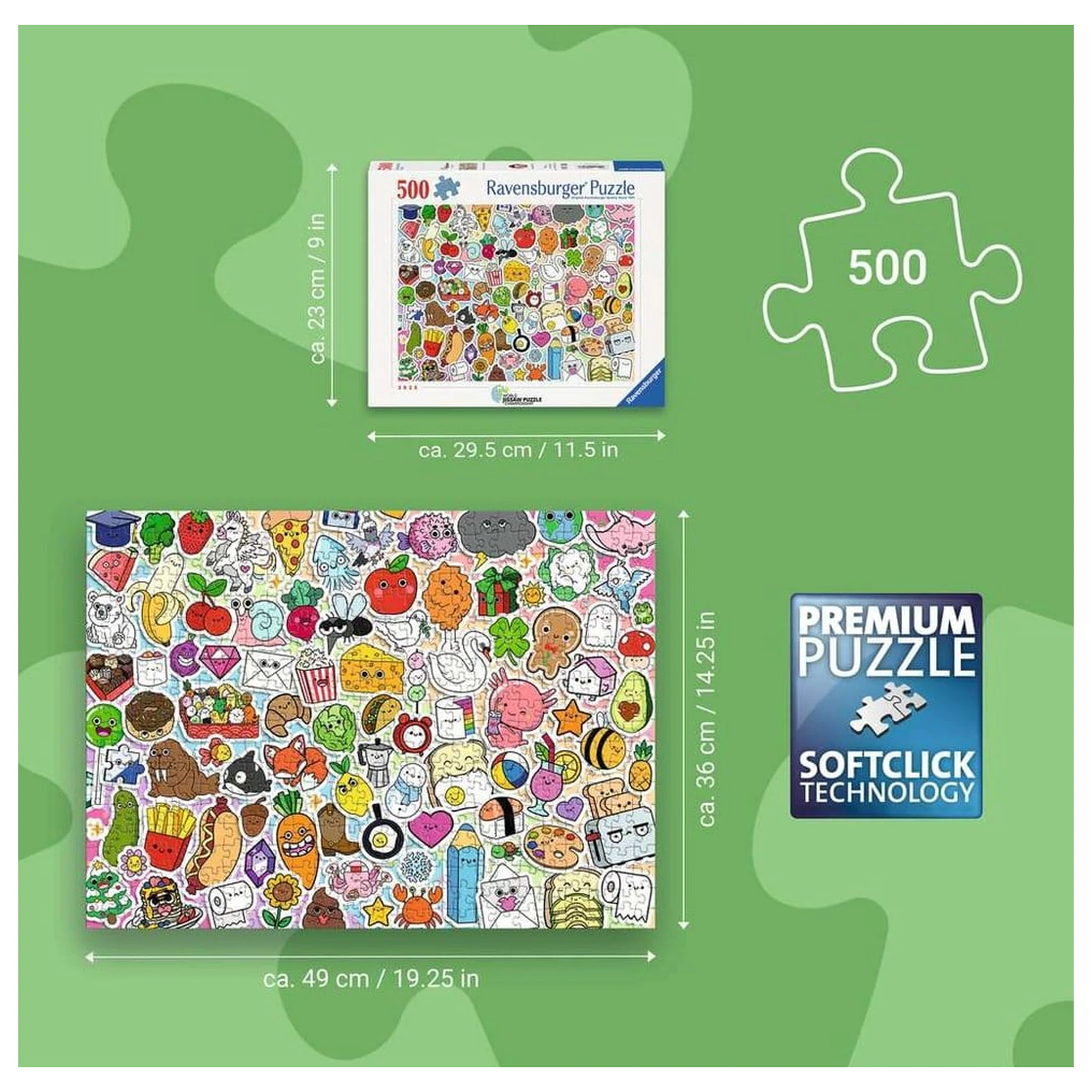 Kawaii Jigsaw Puzzle Cute Kawaii Chaos (500 Teile) Produktfoto