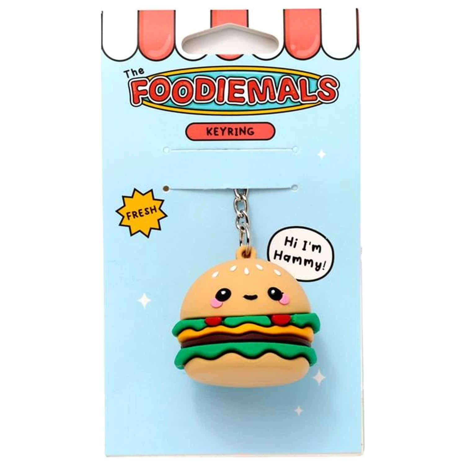 KAWAII Hammy der Burger PVC 3D Schlüsselanhänger Produktfoto