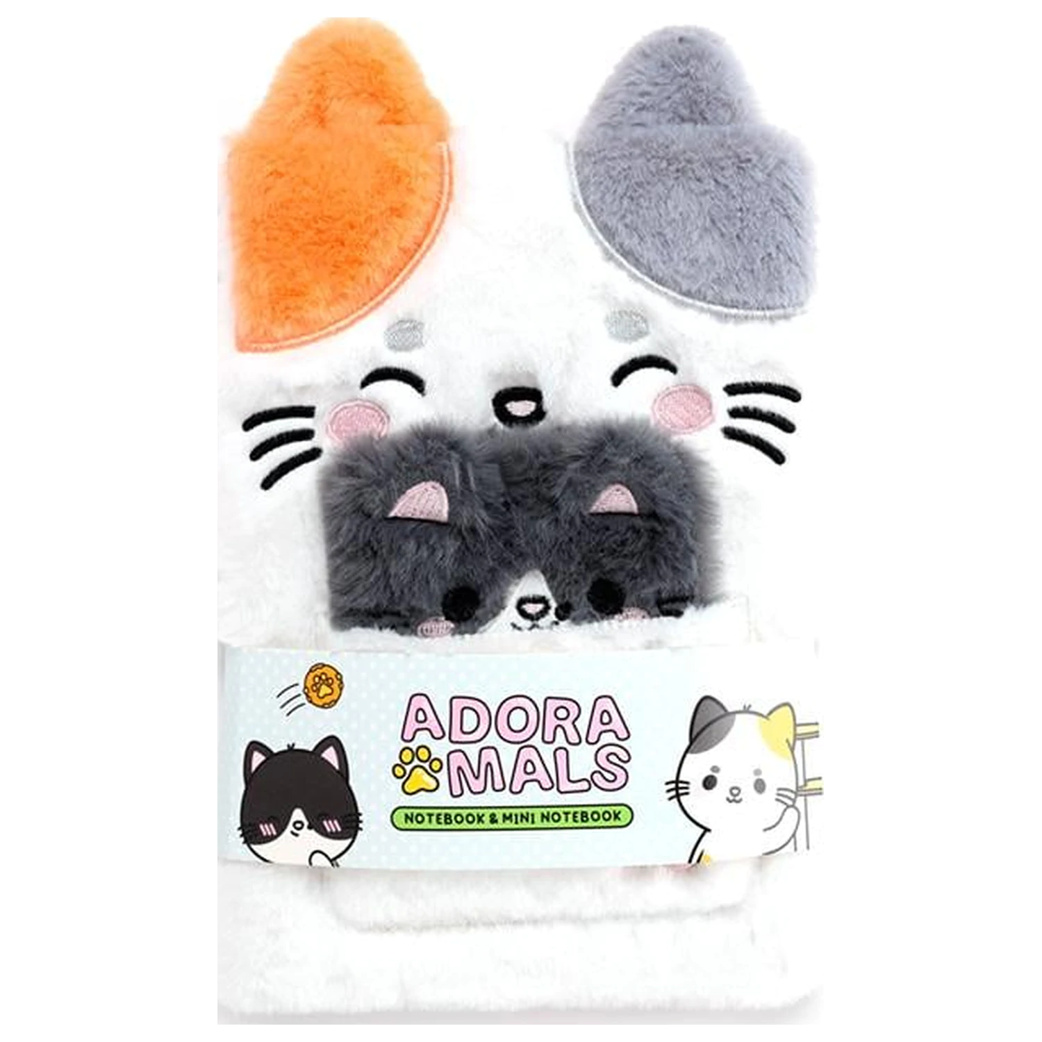 KAWAII Lola the Cat Premium Flauschiges Notizbuch + 1 Mini Produktfoto