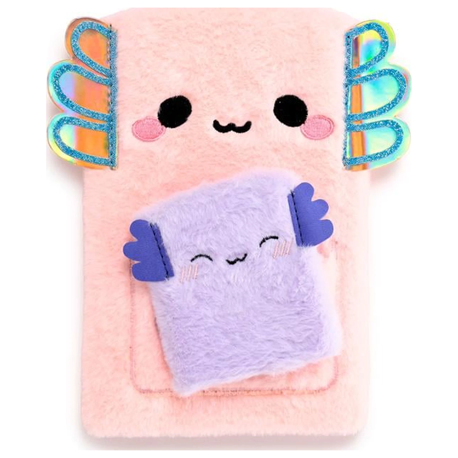 Kawaii Maddie the Axolotl Premium flauschiges Notizbuch + 1 Mini Produktfoto
