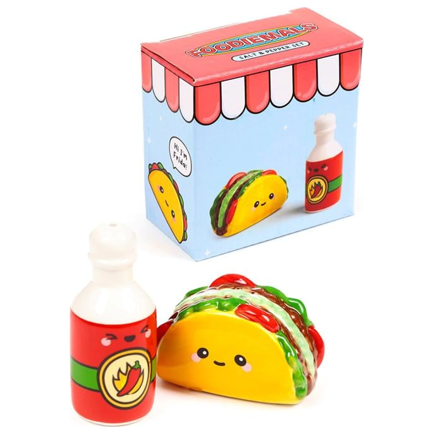 Kawaii Taco & Sauce Salz- und Pfefferstreuer Set Produktfoto