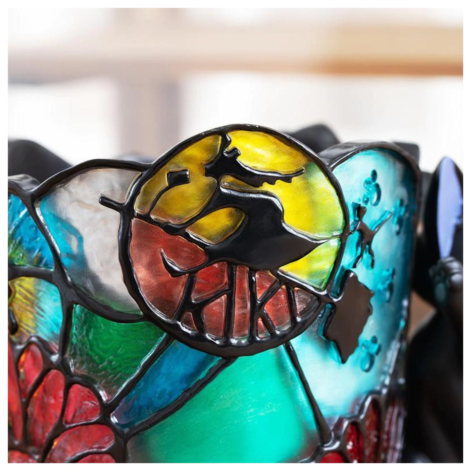 Kiki's Delivery Service Jiji Buntglas-Pflanzgefäß Diorama 18,5 cm Produktfoto