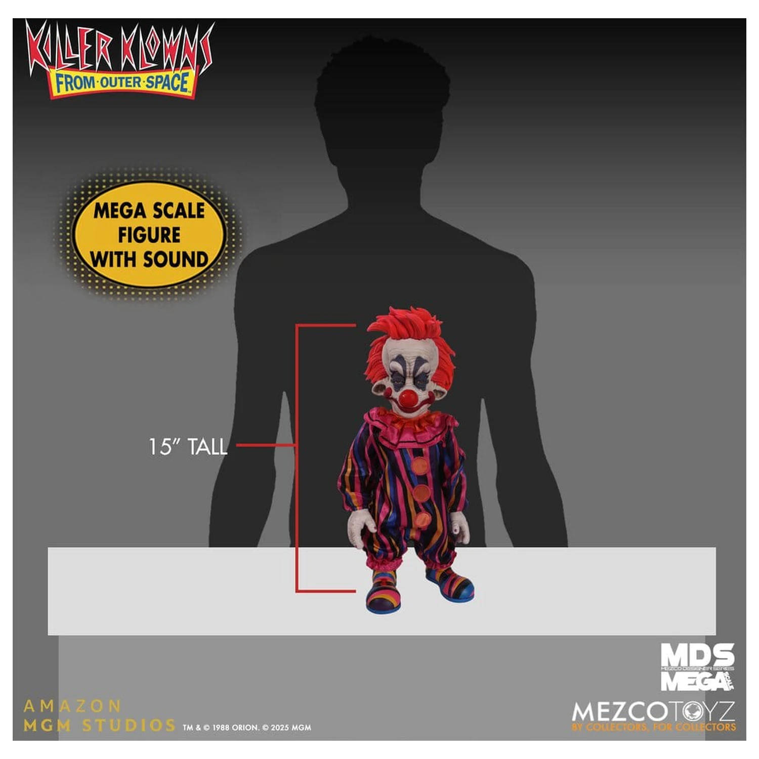 Killer Klowns from Outer Space MDS Mega Scale Puppe Rudy 38 cm Produktfoto