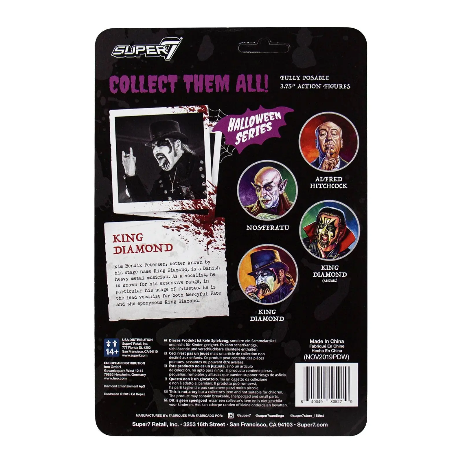 King Diamond ReAction Actionfigur Top Hat 10 cm Produktfoto