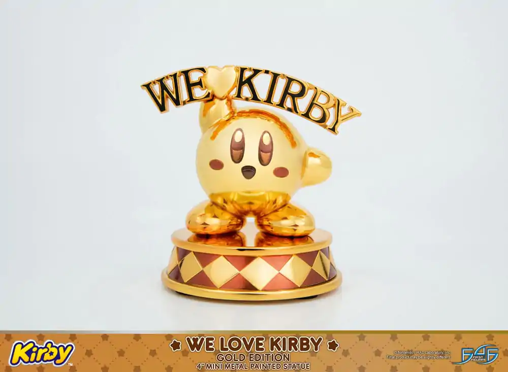 Kirby DieCast Statue We Love Kirby Gold Edition 10 cm Produktfoto