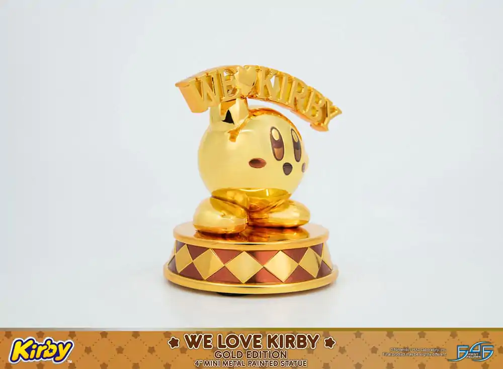 Kirby DieCast Statue We Love Kirby Gold Edition 10 cm Produktfoto