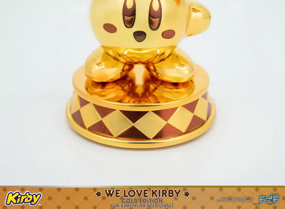 Kirby DieCast Statue We Love Kirby Gold Edition 10 cm Produktfoto