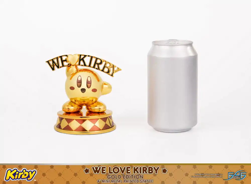 Kirby DieCast Statue We Love Kirby Gold Edition 10 cm Produktfoto