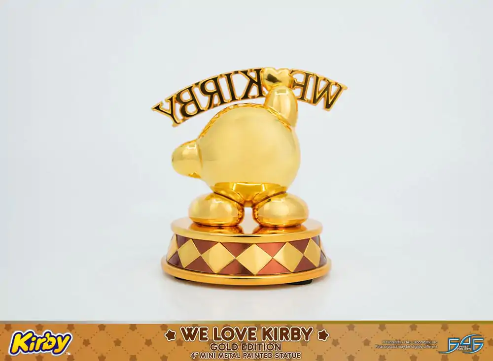 Kirby DieCast Statue We Love Kirby Gold Edition 10 cm Produktfoto